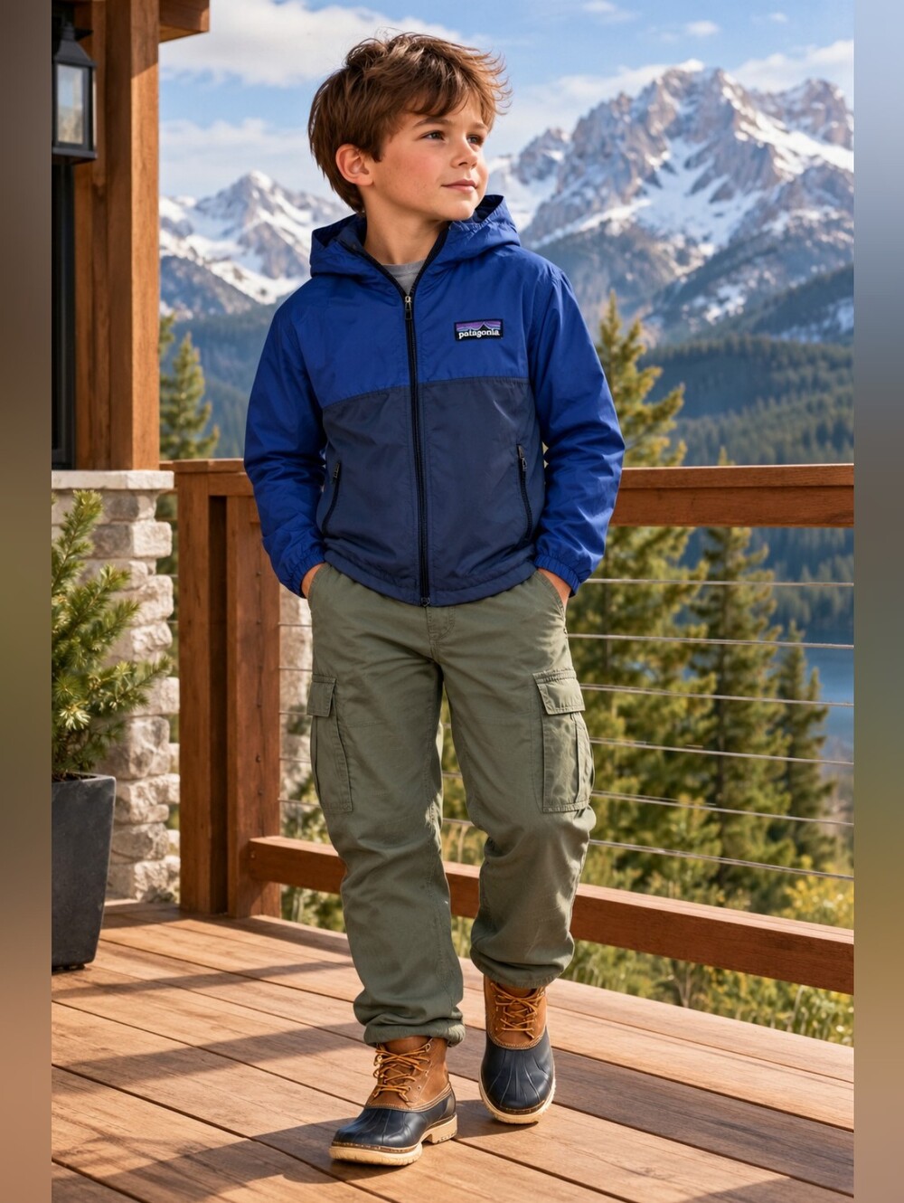 Patagonia • Color Block Windbreaker Full Zip Jacket